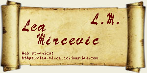 Lea Mirčević vizit kartica